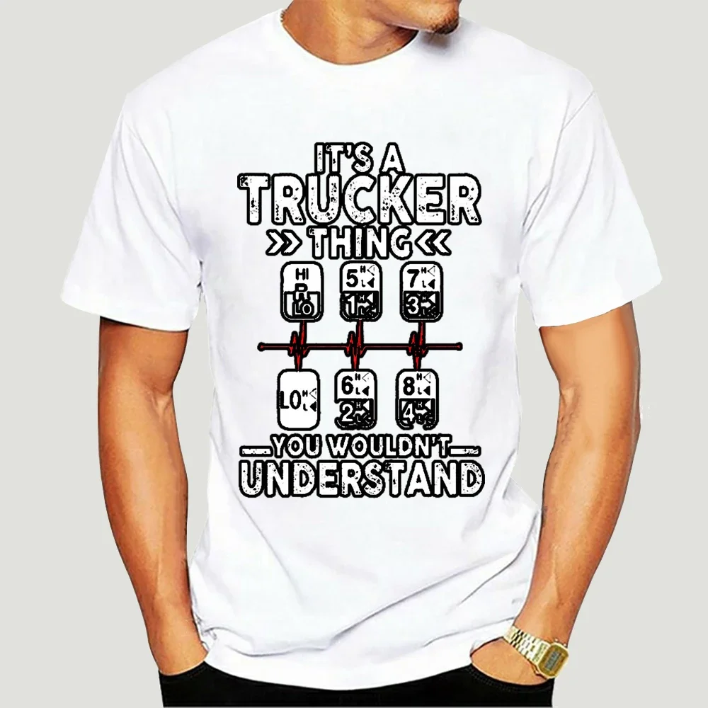 Hip-Hop Simple Splicing Tee Top Printed T-Shirt  It Trucker Thing Funny New Mens Shirt Truck Driver New Brand- T Shirt  t-shirts