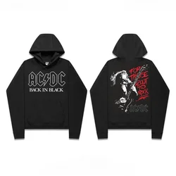 100% Cotton Thickened Rock Sweater Hooded Pullover Loose Casual Trendy Brand New Clothes Band Dark Mourning Old ACDC