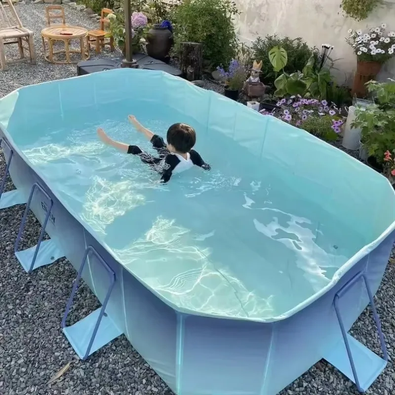 

Non-Inflatable Pool - Durable Above Ground Portable Swimming Pool