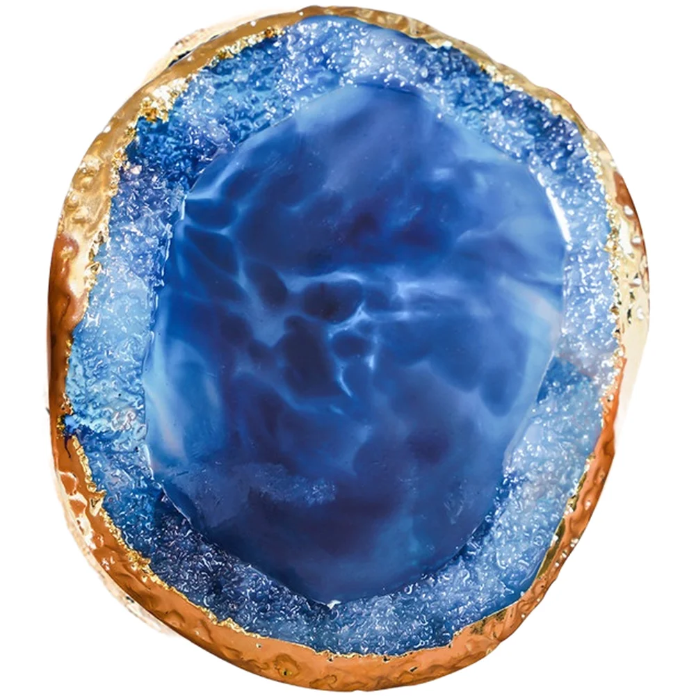 For Jewelry Making Onyx Pattern Slice Resin Agate Slice For Jewelry Blue Lightweight Resin Random Marble Pattern