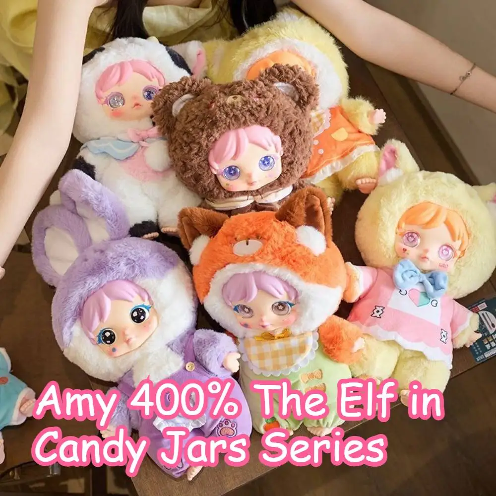 

Amy 400% The Elf in Candy Jars Series Blind BoxMystery Box Big Baby Vinyl Action Doll Toy Kawaii Plush Surprise Collectible Gift