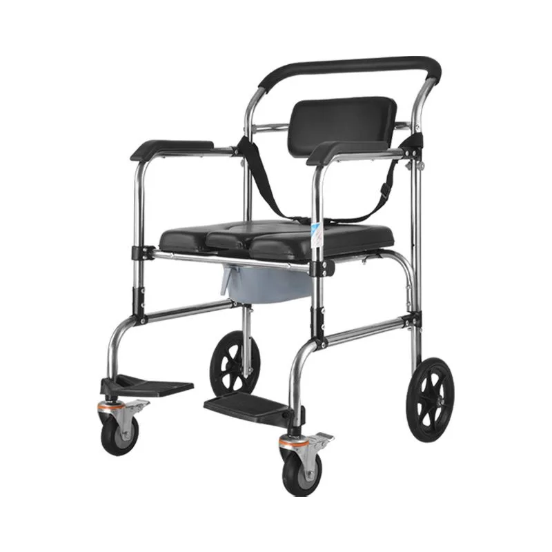 Thickened Foldable Household Mobile Toilet Elderly Pregnant Women and Disabled Patients Bath Chair Bathroom Safety Equipment