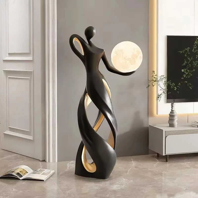 

Art figure floor-to-ceiling ornament housewarming gift light abstract sculpture high-end hotel lobby welcome ornament