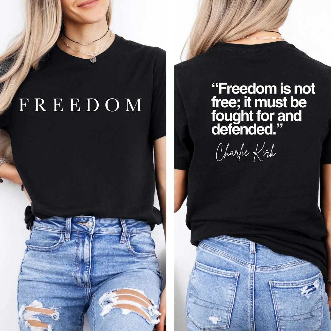 Camisa Charlie Kirk 2028, a liberdade não é grátis, camisa republicana, camisa patriótica Charlie Kirk, top de conscientização política