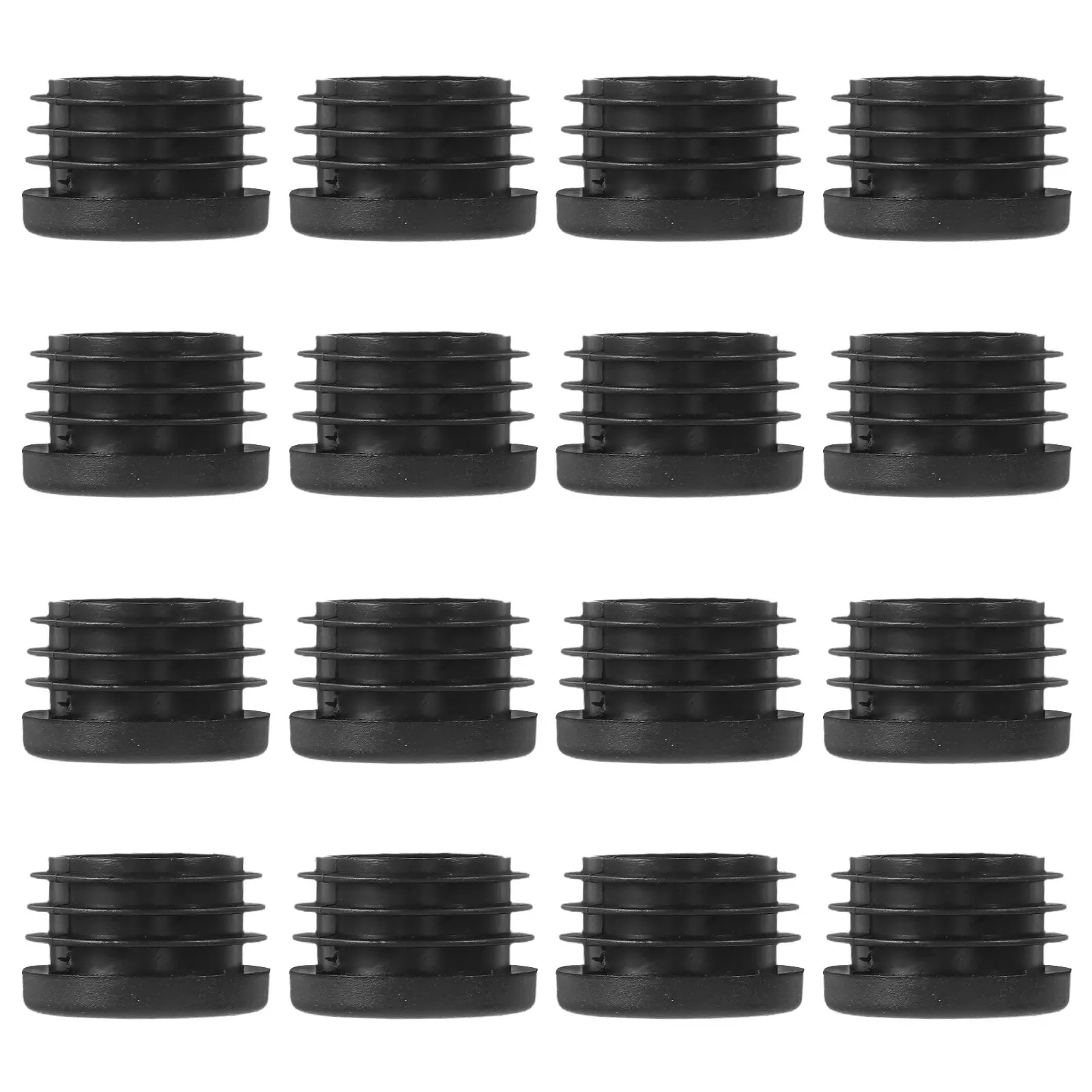 120Pcs Round Plastic Furniture Leg Caps Chair Table End Protectors Snug Fit Tubing Covers Black 19Mm Inner Diameter