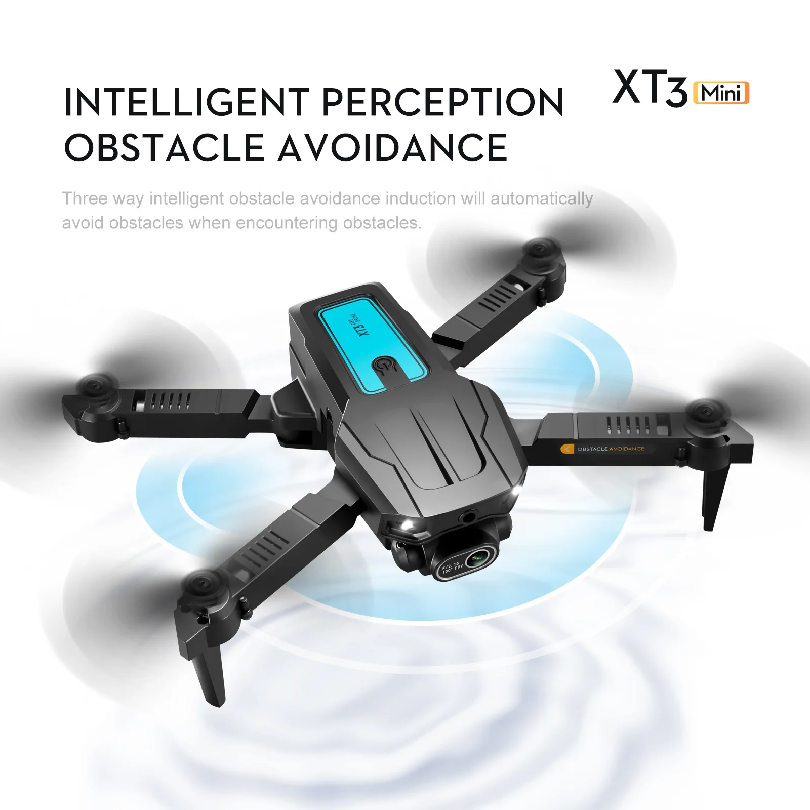 XT3 high-definition aerial photography mini obstacle avoidance drone, four axis optical flow positioning folding drone