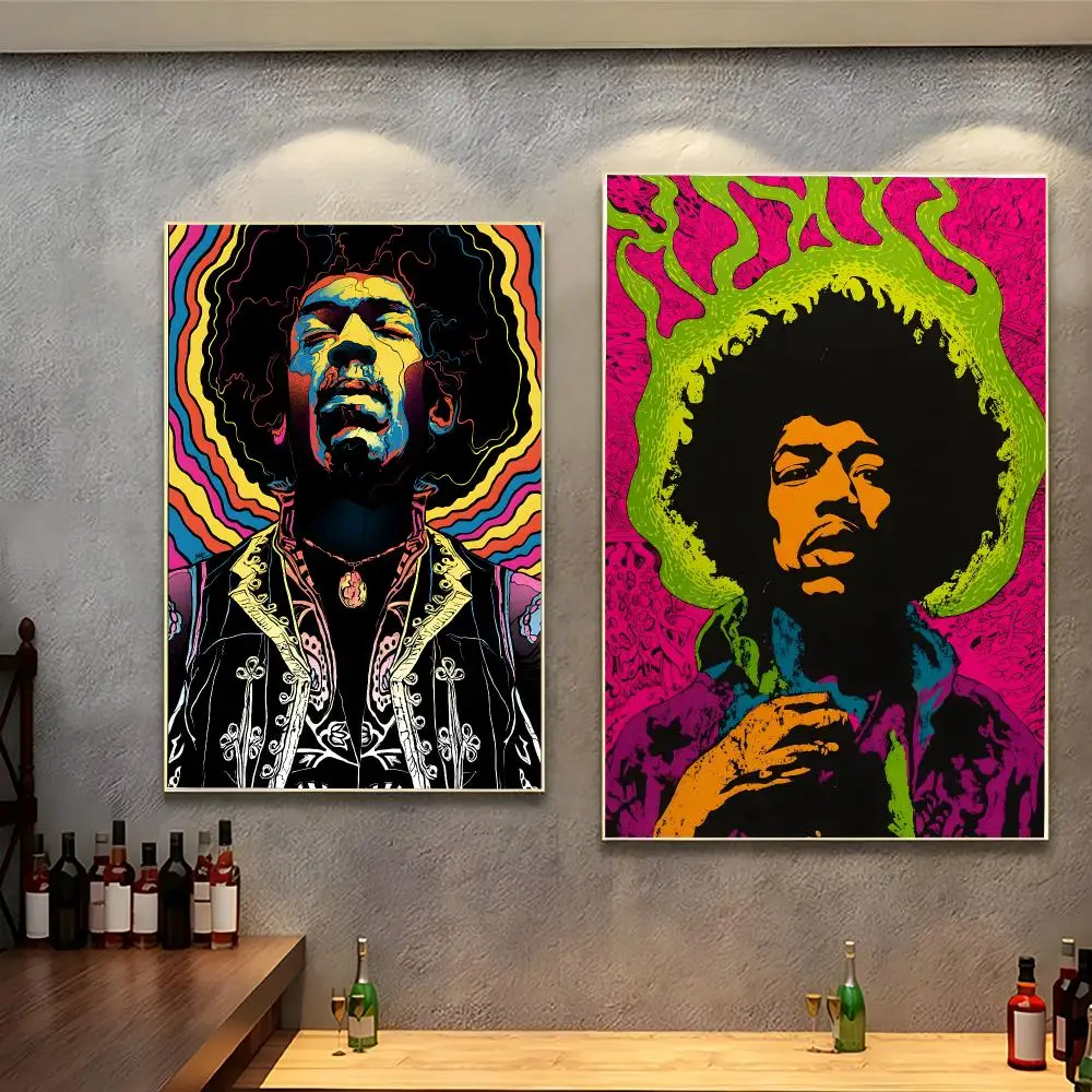 Legendary Rock Icon J-Jimi Hendrix Poster Modern Indoor Wall Decor & Aesthetic Home Space Design