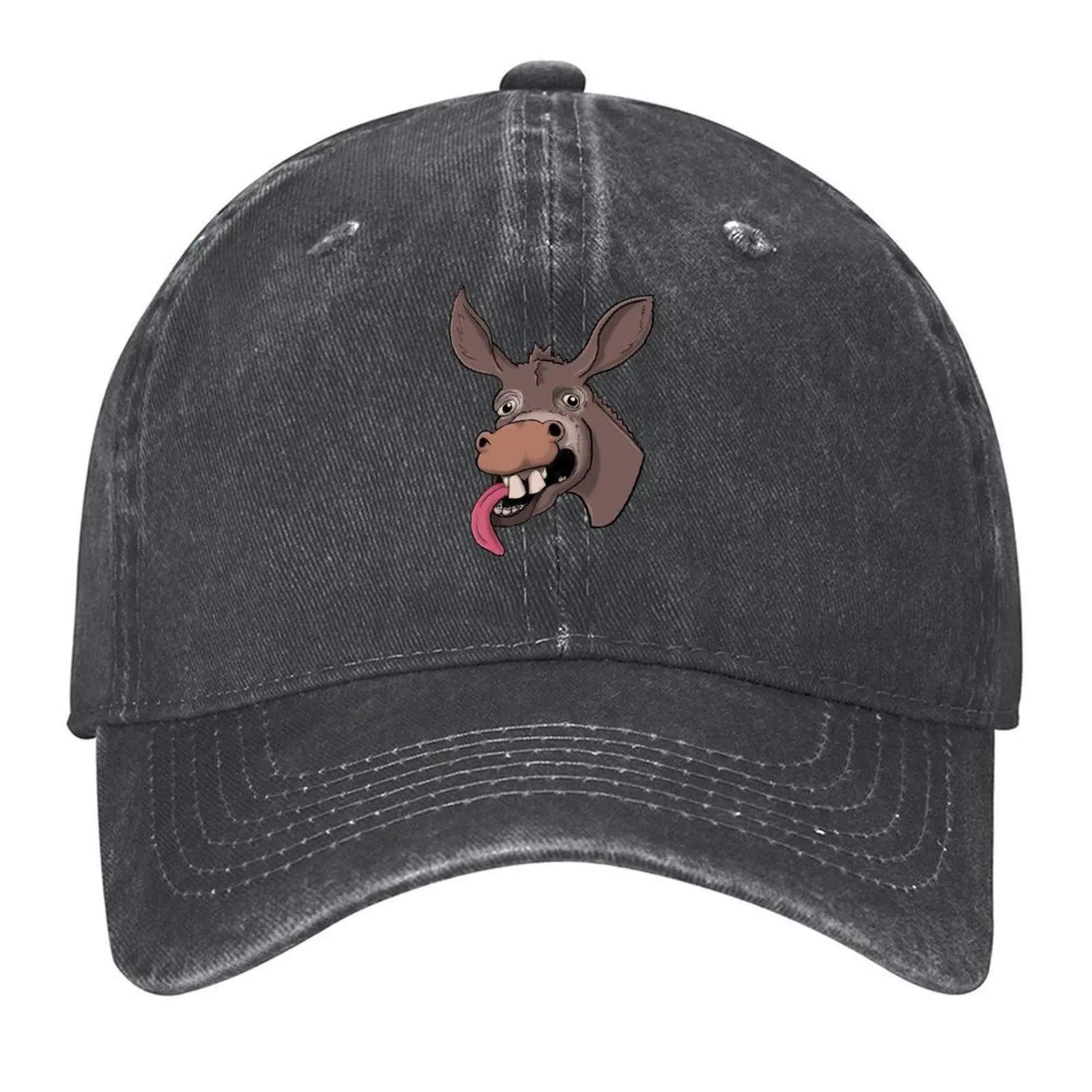 

Donkey Baseball Cap black foam party Hat Brand Man cap Funny hats Women's Hats Men's