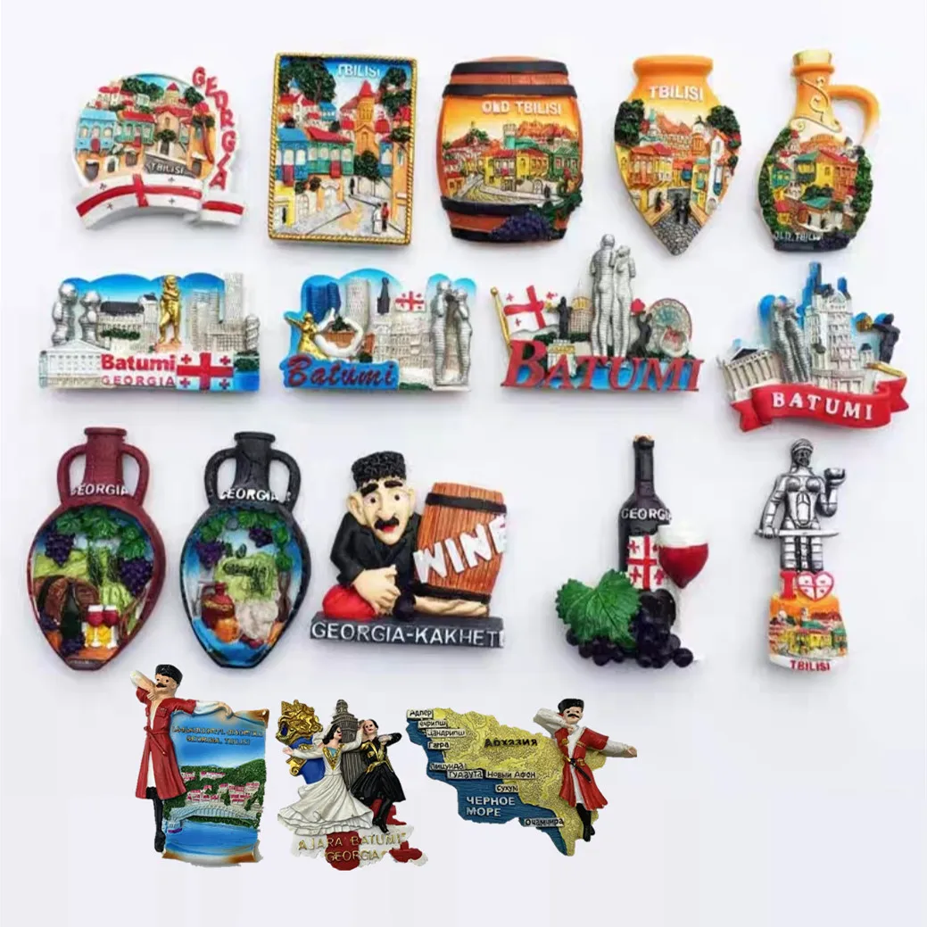 Georgia Customs And Culture 3D Refrigerator Magnets Fridge Magnetic Tourist Souvenir Decoration Articles Handicraft Gifts