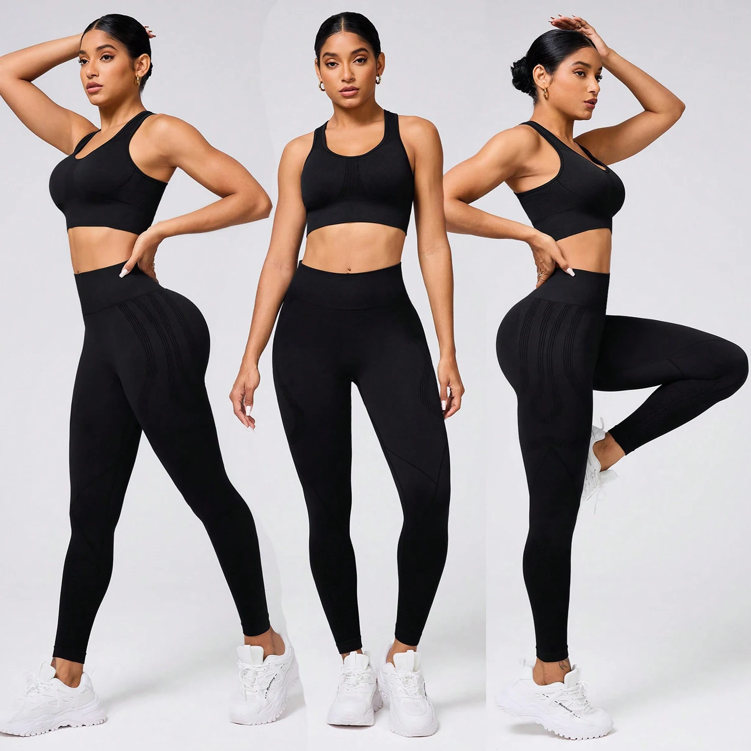 conjunto-de-treino-sem-costura-preto-para-mulheres-top-esportivo-racerback-leggings-de-cintura-alta-que-levanta-o-bumbum-2-pecas-para-academia-yoga-e-pilates