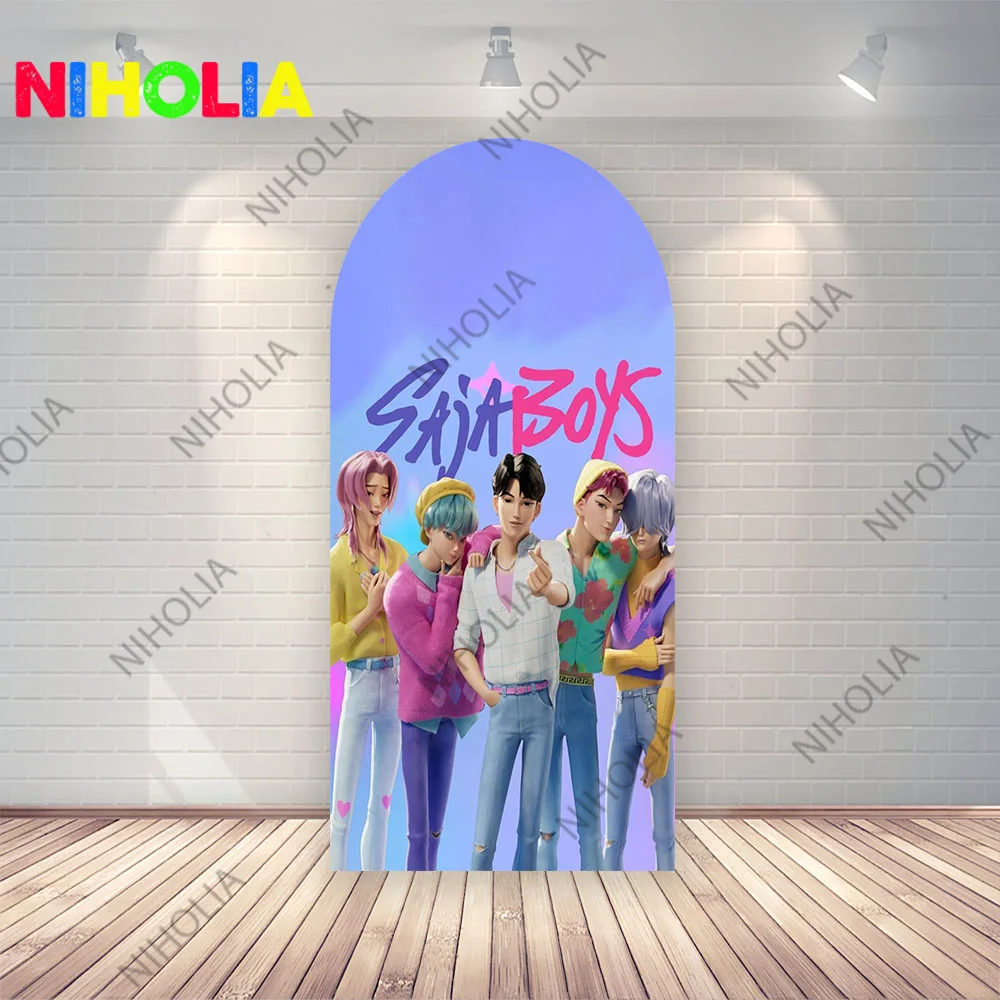 ساجا بنين صور خلفية قوس يغطي Kpop شيطان الصيادين فيلم بنين مجموعة عيد ميلاد جزء خلفية Doubleside التصوير الدعائم