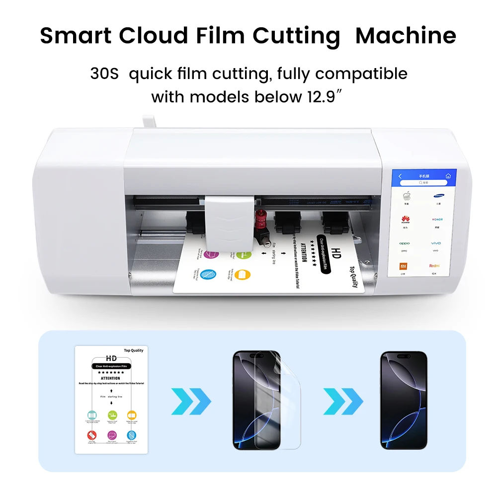 

Wholesale Intelligent Unlimited Mobile Phone Film Cutter Plotter EPU TPU Hydrogel Smartphone Screen Protector Cutting Machine