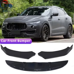 LAICY For Maserati Levante 2017-2022 Gloss Front Bumper Spoiler Splitter Lip Body Kit Car Front Lip Adjustable Combination