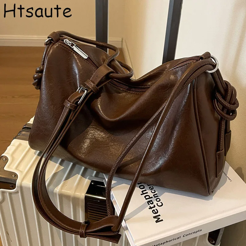 

Women Summer PU Leather Handbag Crossbody Bag High Quality Buckle Zipper One Shoulder Bags Versatile Commute Underarm Packs