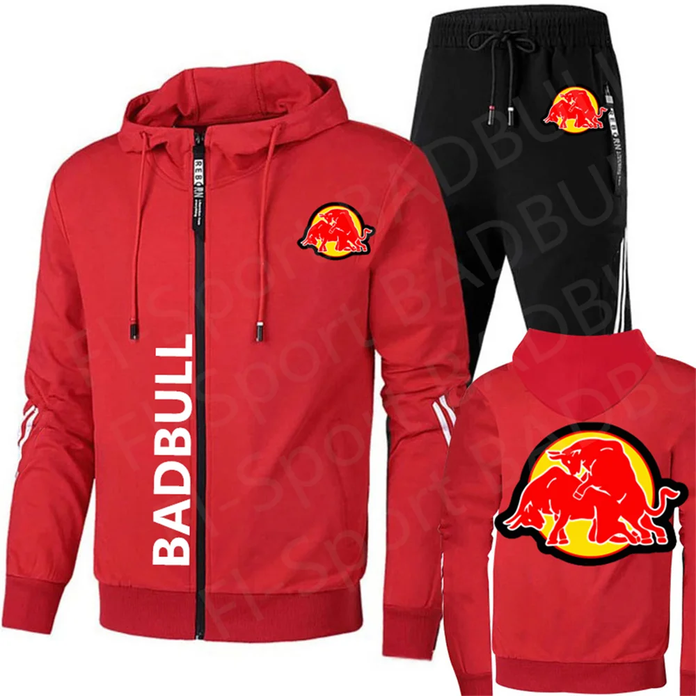 Badbull, 2024 new model, outdoor sportswear, men\'s and women\'s zippered hoodies, hooded sportswear set