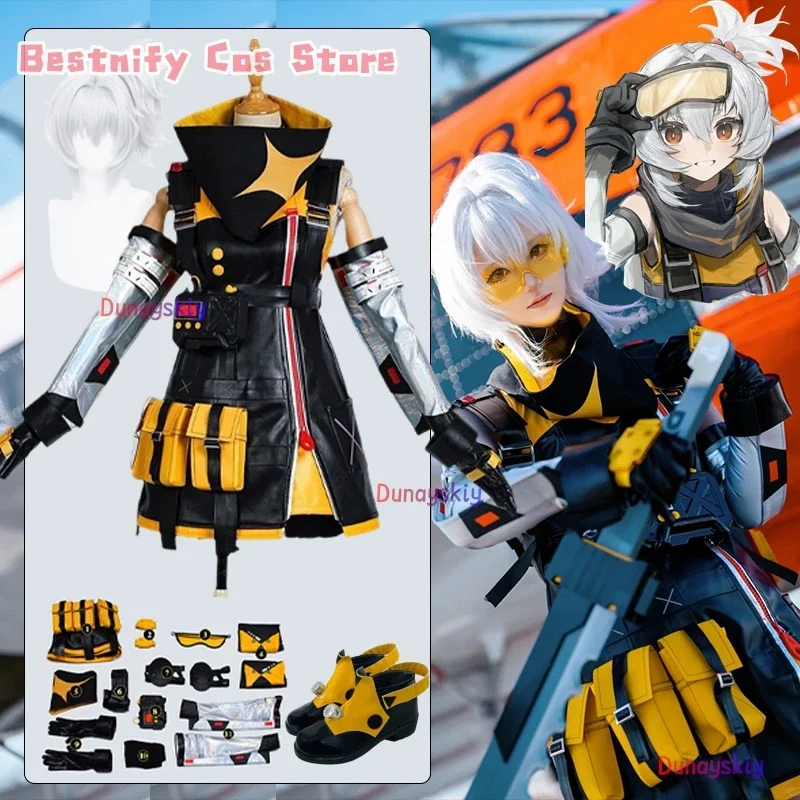 

CosplayZenless Zone Zero Soldier 11 코스프레 Costume Wig OBOLS Cyberpunk Squad Uniform Soldier11 Leather Dress Gloves Bag Accessory