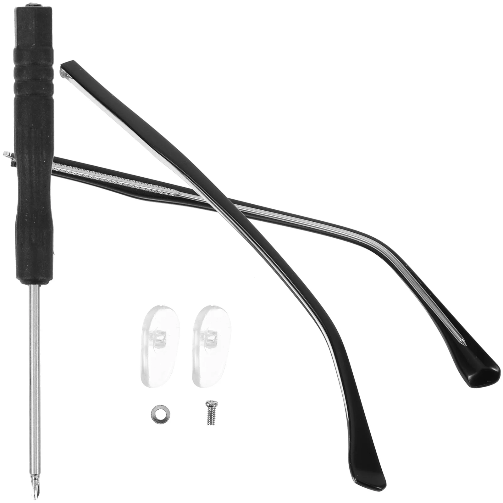 

1Pair Universal Glasses Temple Replacement Sturdy Plastic Metal Eyeglasses Arm Legs Firm Stable Safe Comfortable Simple