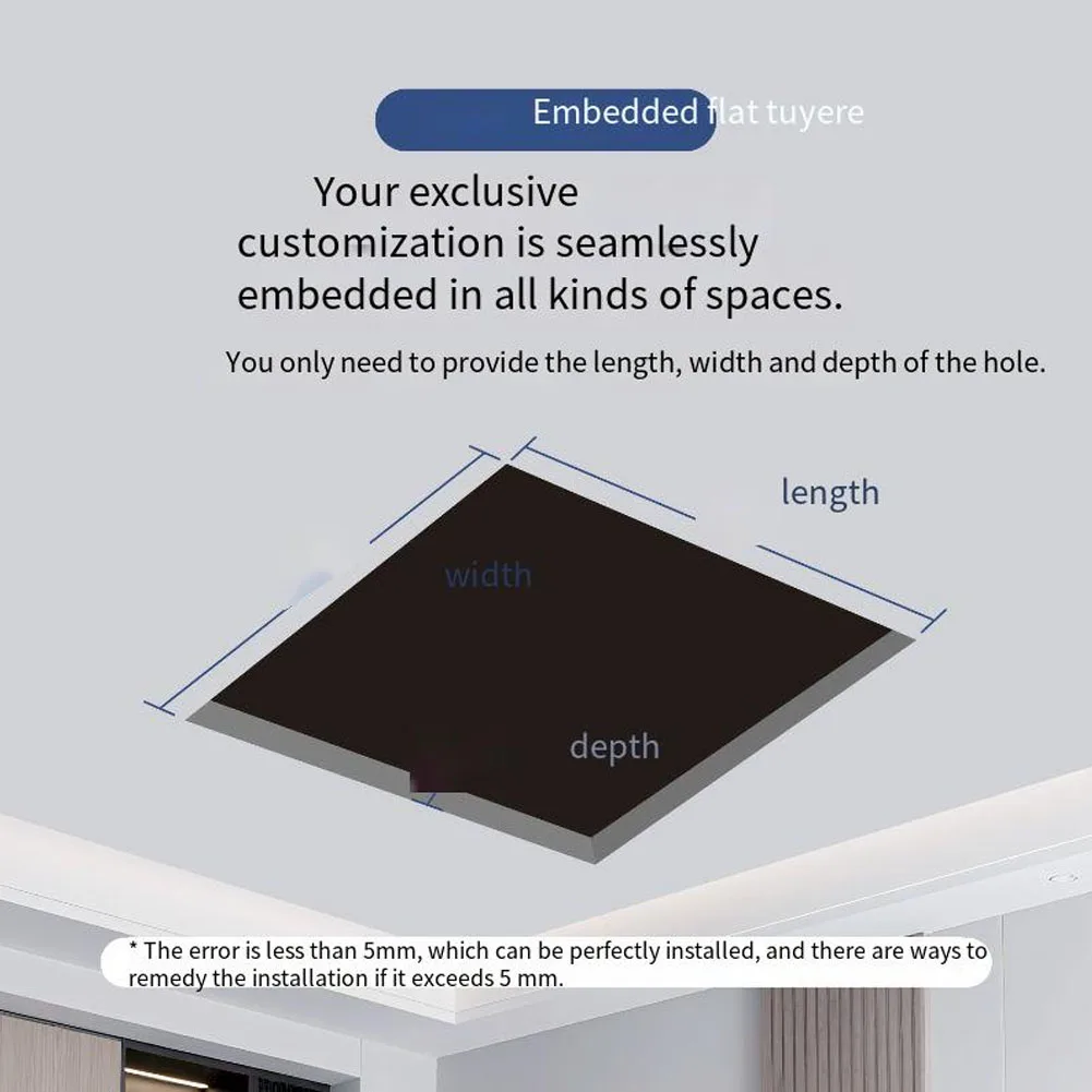 Drywall Vent Cover Flush Wall Vent Easy Secure Installation Aluminum Alloy Construction Optimized Airflow Performance Cover