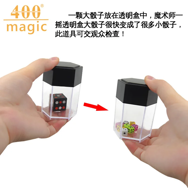 Large Colorful Exploding Dice, One Turns into Eight, Explosion Dice Magic Toy, Magic Props