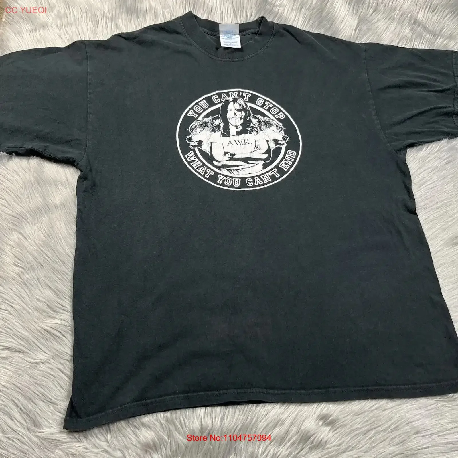 Andrew WK Black White You Can t Stop What End Shirt XL vintage Washed Slightly Comfortable Casual homme Soft Unisex Stylish