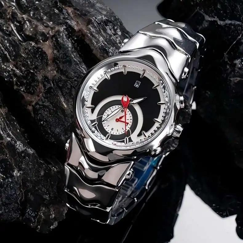 ساعة عصرية رائعة للرجال فاخرة مقاومة للماء كوارتز ساعة معصم للرجال مع تقويم Relogio Masculino #5