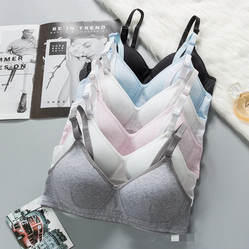 Summer Girl Underwear Cotton Girl Teen Bra Training Bra Girl Comfortable Breathable Bra Teenage Girls Clothing 14 16 18 Years