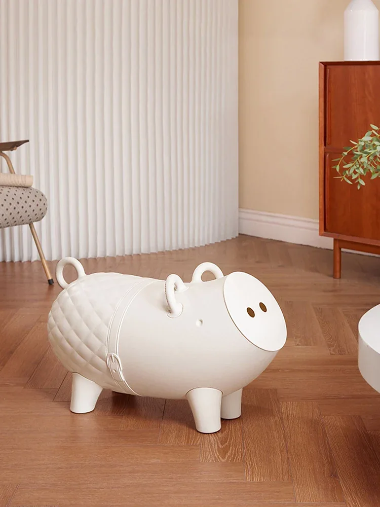Nordic Home Furniture Piggy Plastic Stool Living Room Decoration Furniture Creative Home Accessories Can Be Stored Coffee Stools