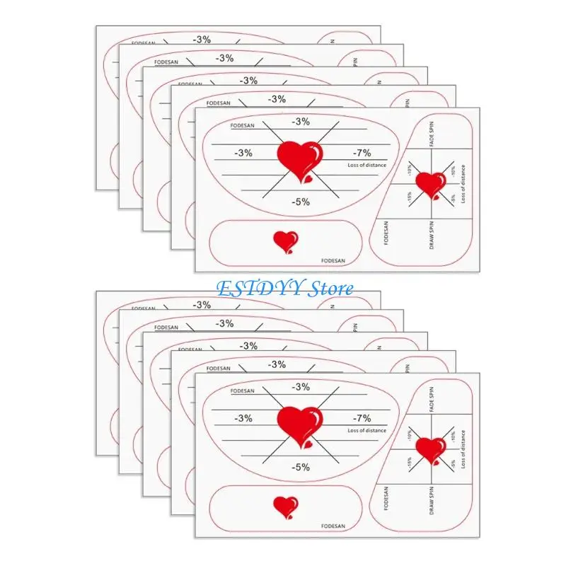 G6DE Pack Of 10 Golf Impacts Labels Golf Training Impacts Decals Selves Adhesive Strips For Swing Analysis And Improvement