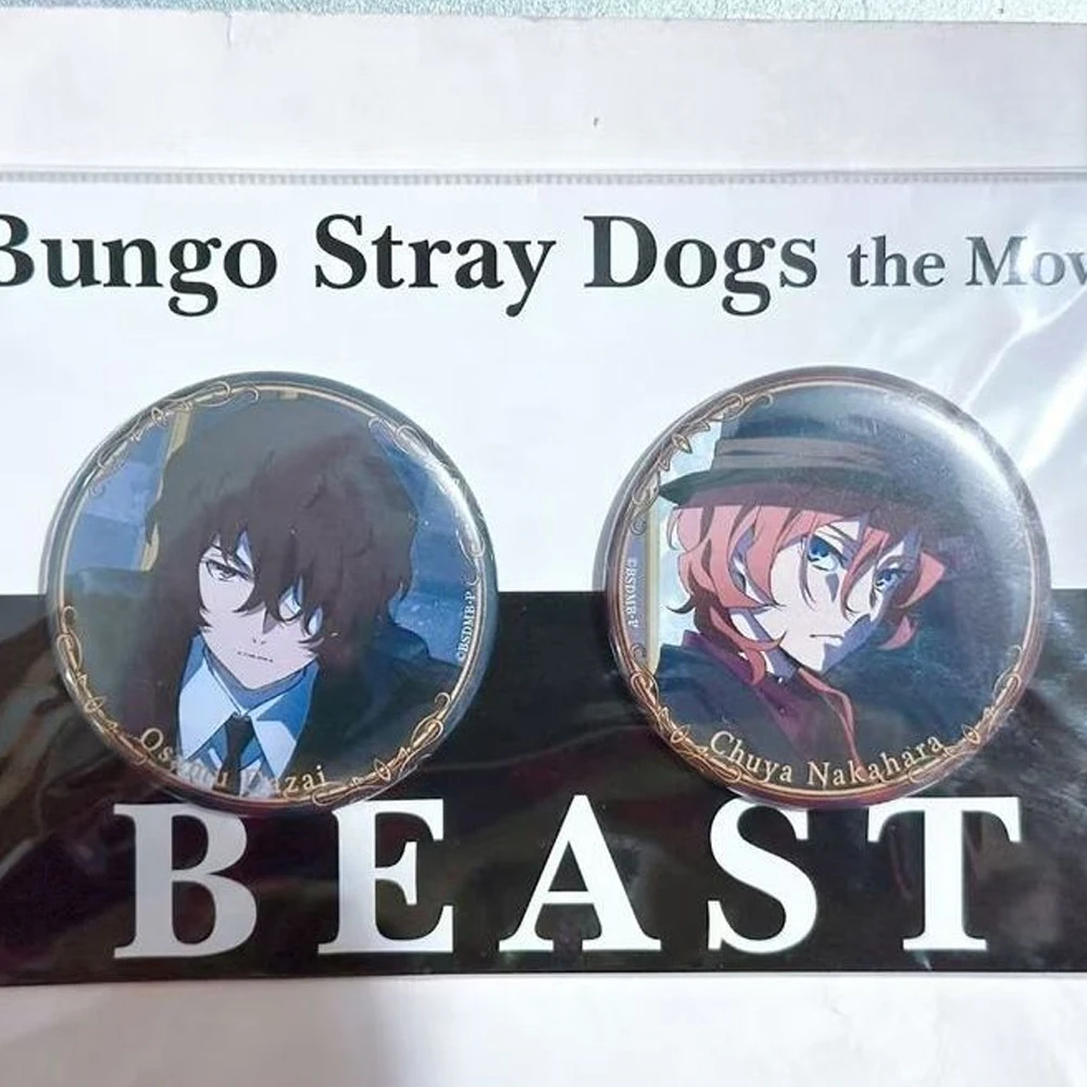 Anime Bungo Streunende Hunde Dazai Osamu Nakahara Chuuya Cosplay Abzeichen Metall Broschen Sammeln Pins Cartoon Figur Tasche Dekoration