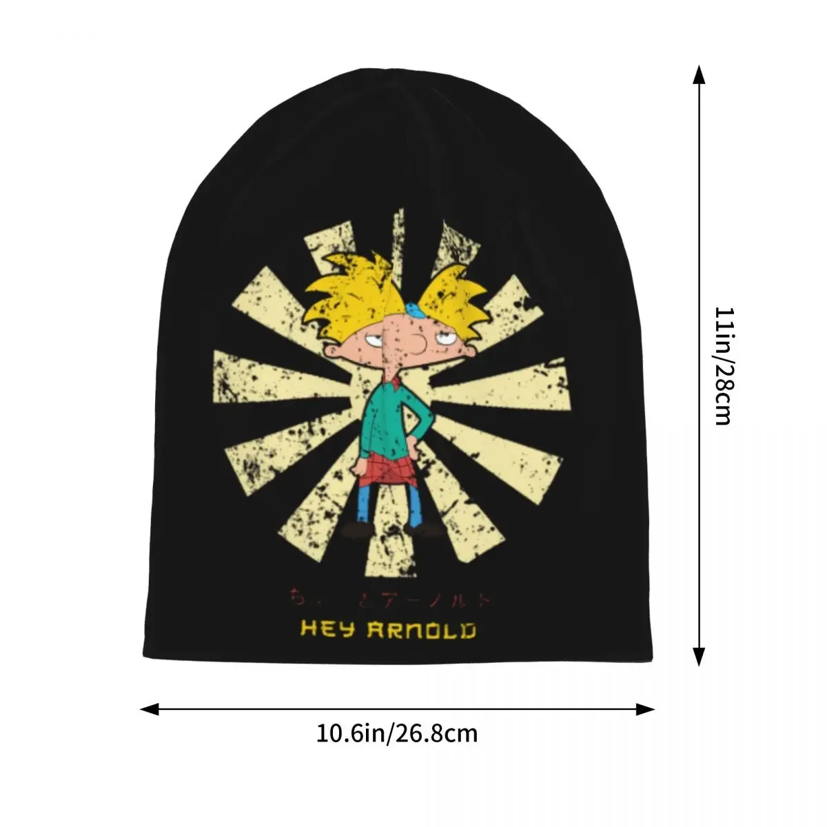 Autumn Winter Slouchy Beanies Skullies Retro Hey Arnold Cartoon Merch Bonnet Knit Hat Dustproof Men Women Cute Arnold Warm Caps