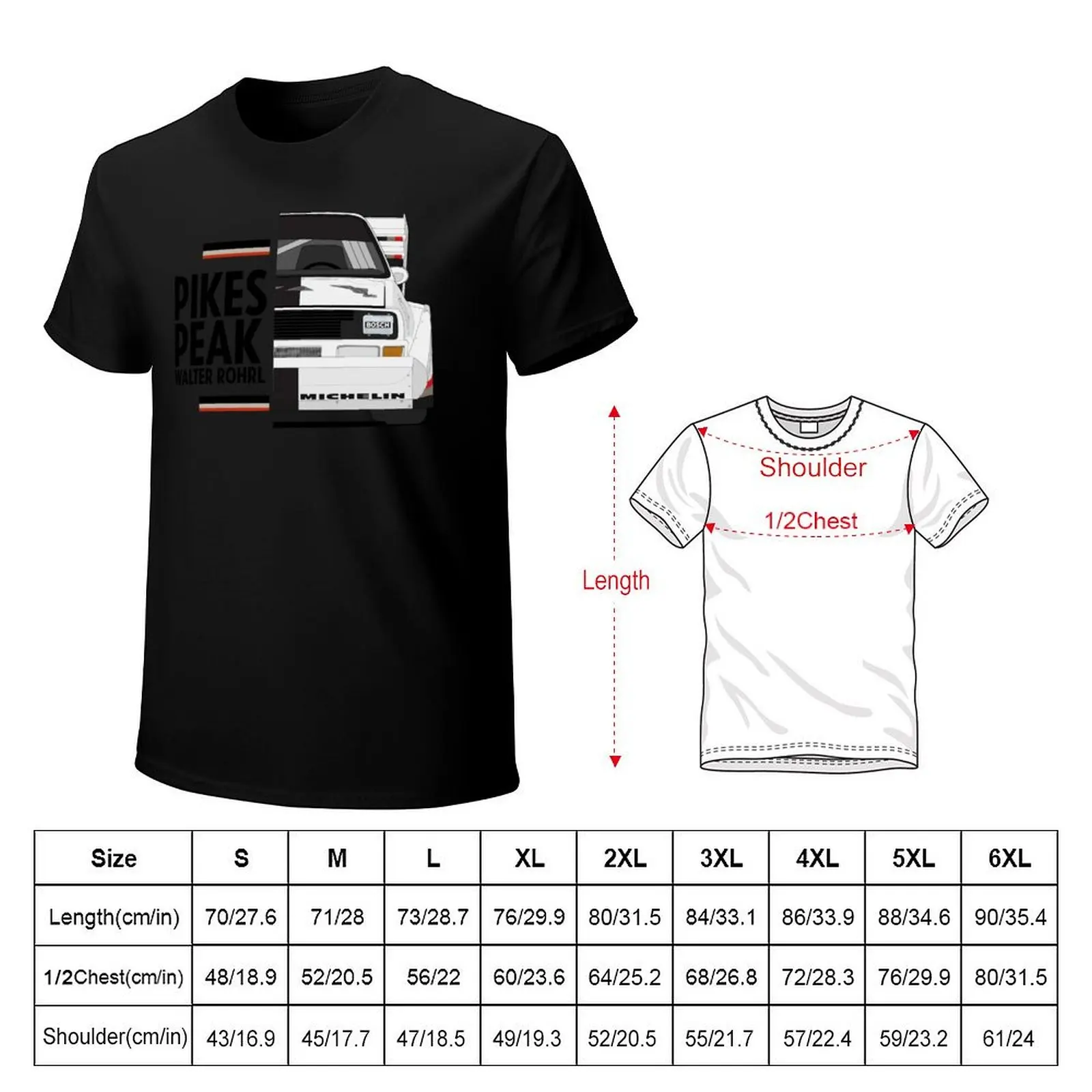 Walter Rohrl Pikes peak 1987 T-Shirt Sports Basic Short Sleeve T-Shirt