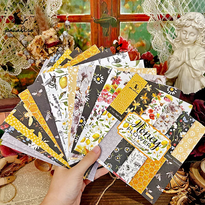 12 Sheets DIY Journal Decoration Material Book Christmas Halloween Vintage Flowers Memo Pad Scrapbooking Stationery Notes Paper