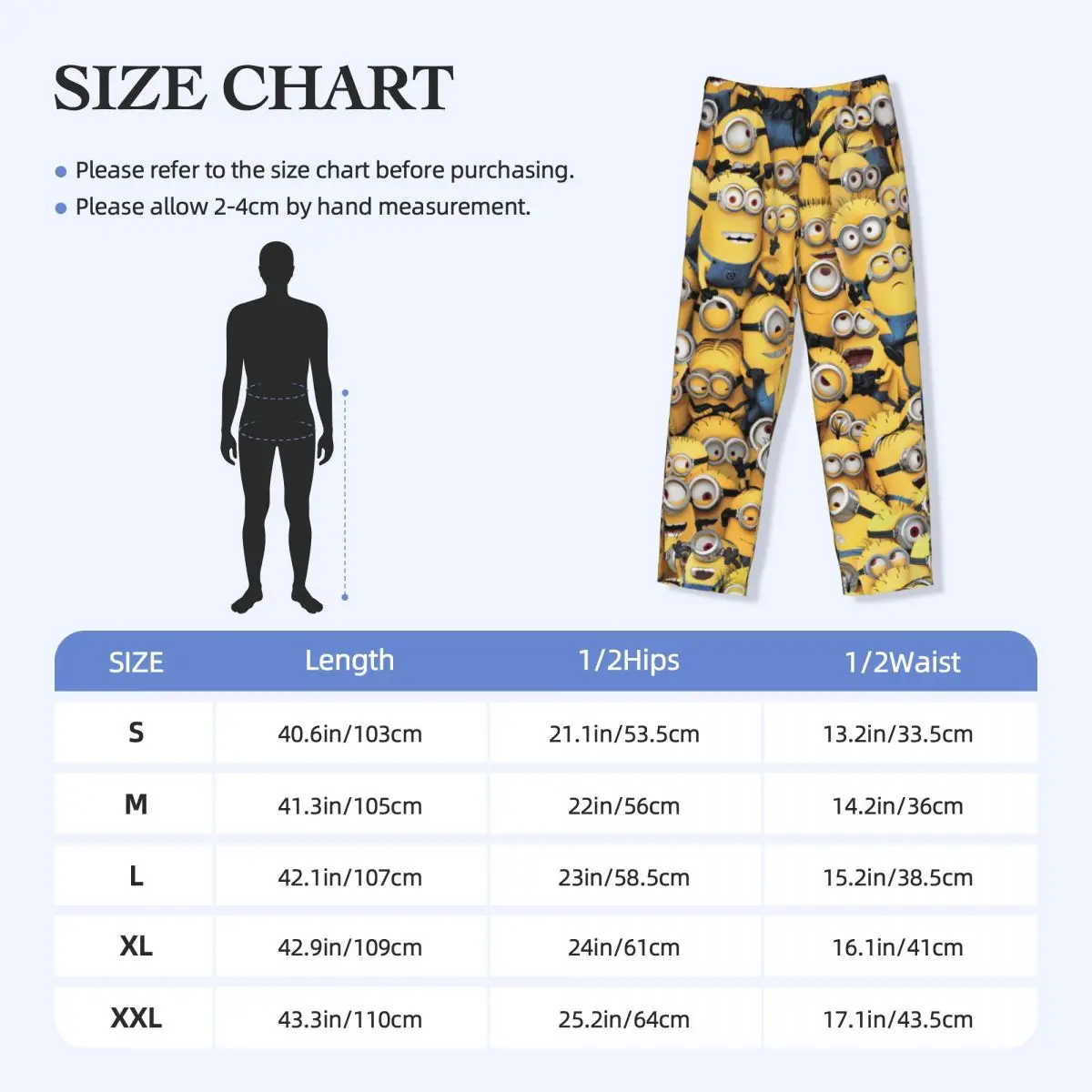 Custom Animated Comedy Movies Minions pantaloni del pigiama per uomo Lounge Sleep Stretch Sleepwear Bottoms con tasche