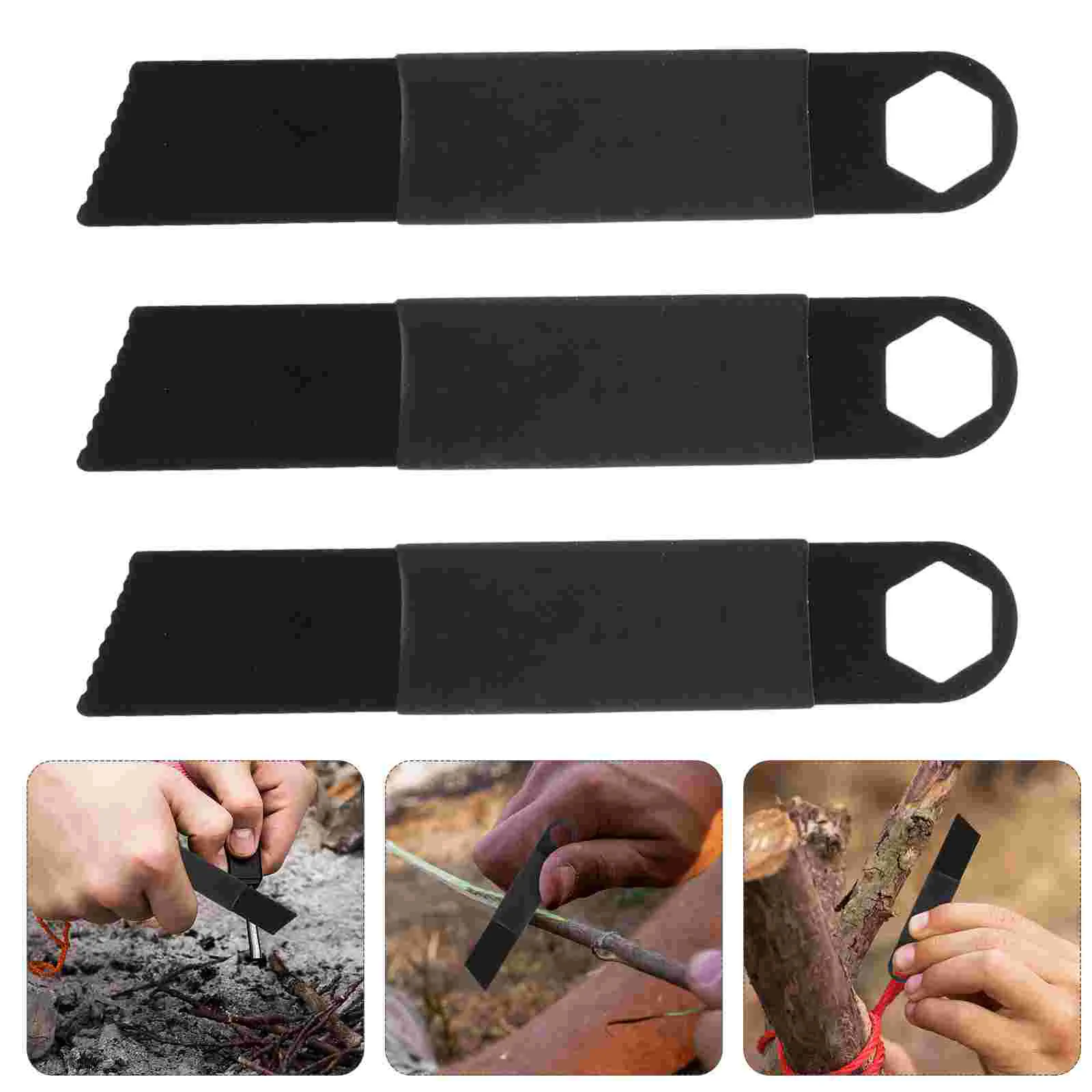 

10pcs Outdoor Fire Starting Scrapers Flint Steel Rod Scraper Set For Camping Hiking Practical Emergency Fire Starter Tool