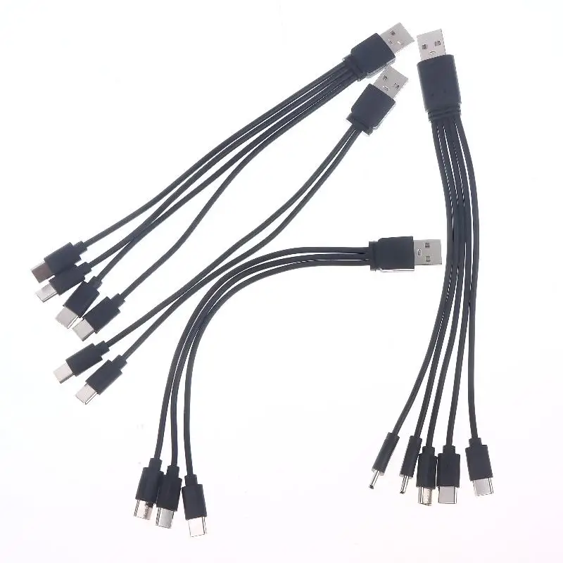 2/3/4/5 Port USB C Splitter Cable USB To Type C Multiple Charging Cable 1/2Pcs 20cm USB To Type-c Splitter Adapter Cable