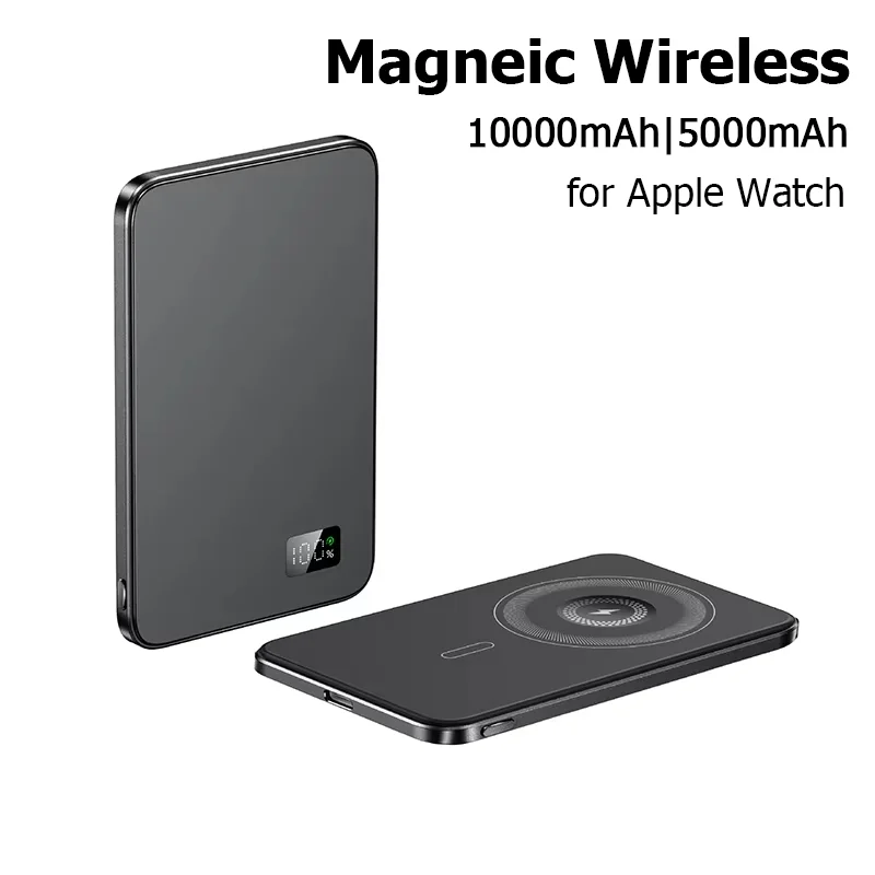 

10000mAh Magnetic Wireless Power Bank for MagSafe Slim Fast Charging Portable Spare Battery For iPhone Xiaomi Samsung iWatch