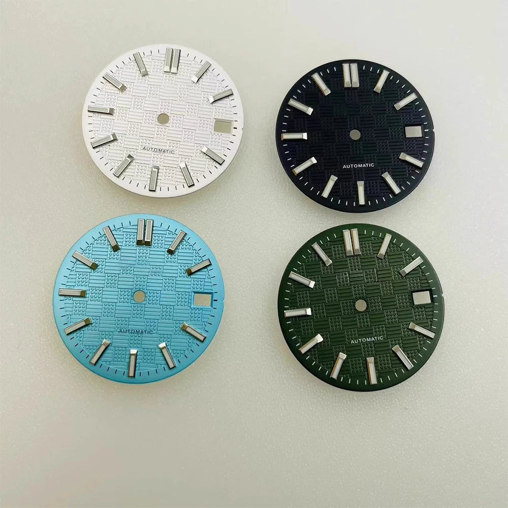 

NH35 dial 28.5mm lattice surface mechanical watch modified Luminous watch accessories
