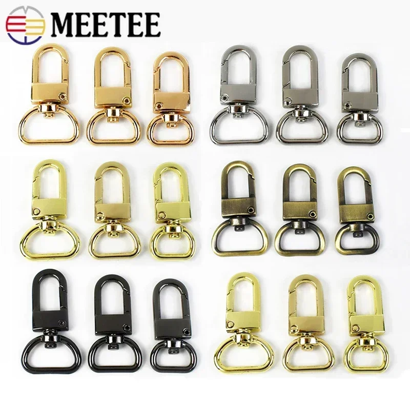 5-30Pcs 13-19mm Metal Buckles For Bag Strap D Ring Swivel Lobster Clasp Trigger Clip Buckle Keychain Snap Hooks DIY Accessories