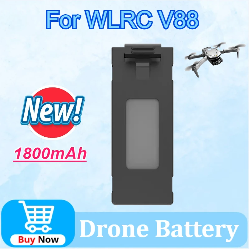 

Upgraded V88 Drone 8K 5G GPS Professional HD Aerial Battery 3.7V 1800mAh for V88 Spare Battery Accessories Parts Drone Battery