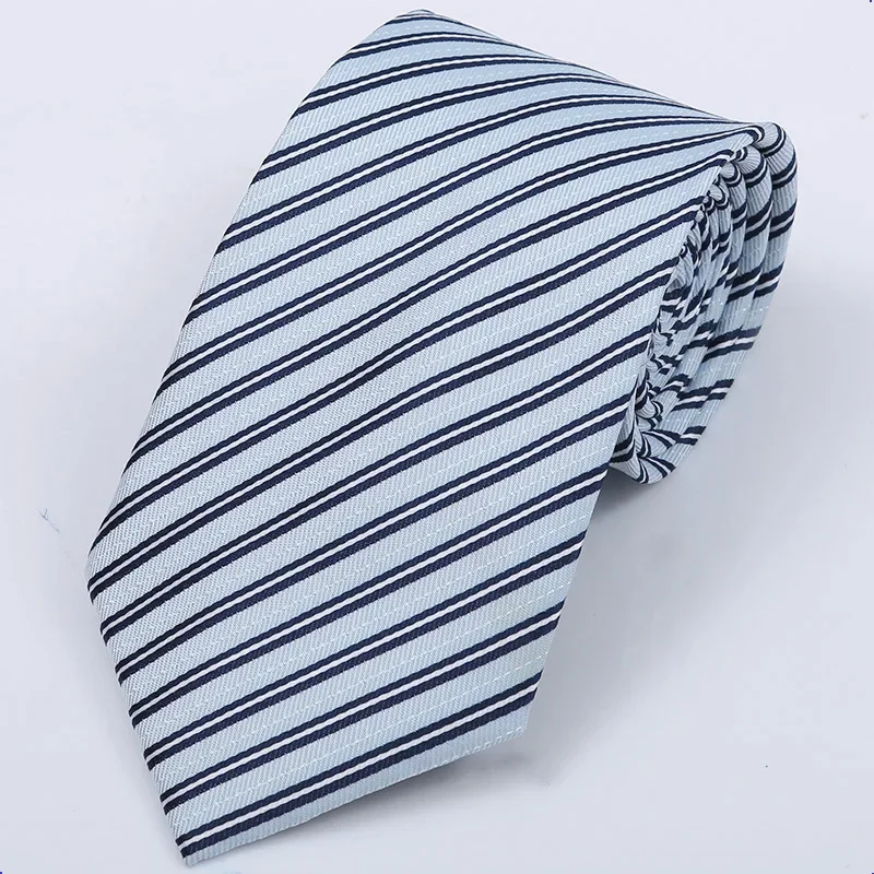 

Men's tie, men's formal attire, business and leisure, Korean version, groom's wedding, red and black solid color stripes, blue h