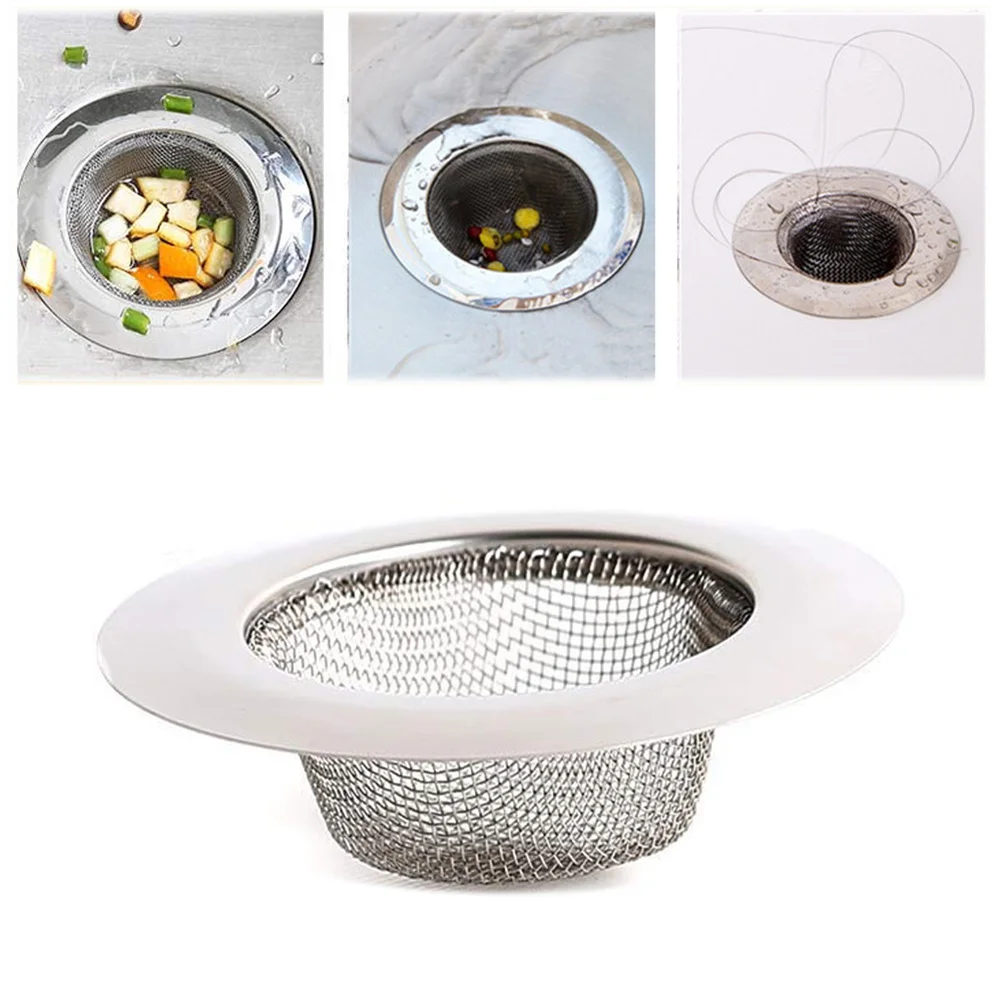 

1pcs Stainless Steel Mesh Sink Round Small Kitchen Bathroom Filter Universal Fit For Garbage Disposal Rustproof Micro Perforated