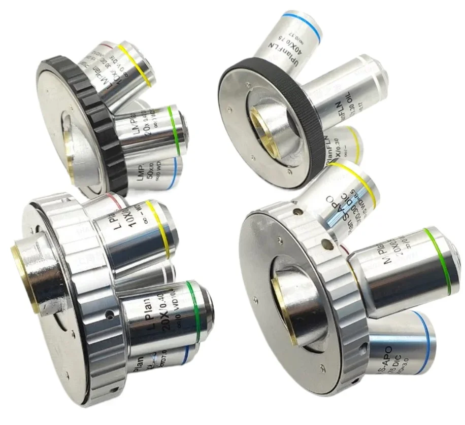 Convertisseur d'objectif spécialisé pour microscope biologique et métallographique, disque rotatif pour objectifs de tour de microscope