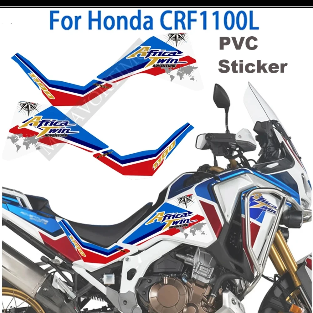 Side Tank Pad Kit For Honda Africa Twin CRF1100 CRF 1100 L L1 L2 Front wheel fairing Set Body Protector Stickers Decal 2019-2021