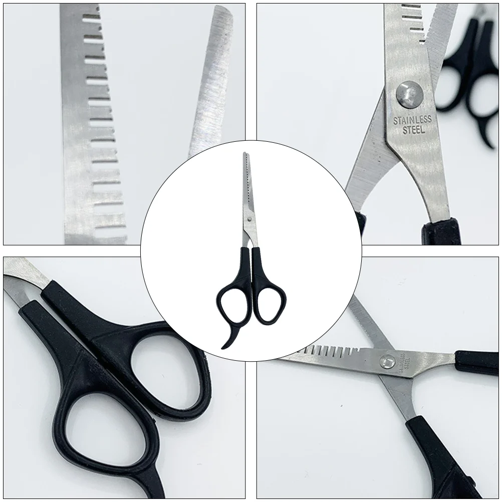 Flat Scissors Hair Salon Haircutting for Professionals Hairdressing Stainless Steel Daily Use Trimming Trimmer Plastic