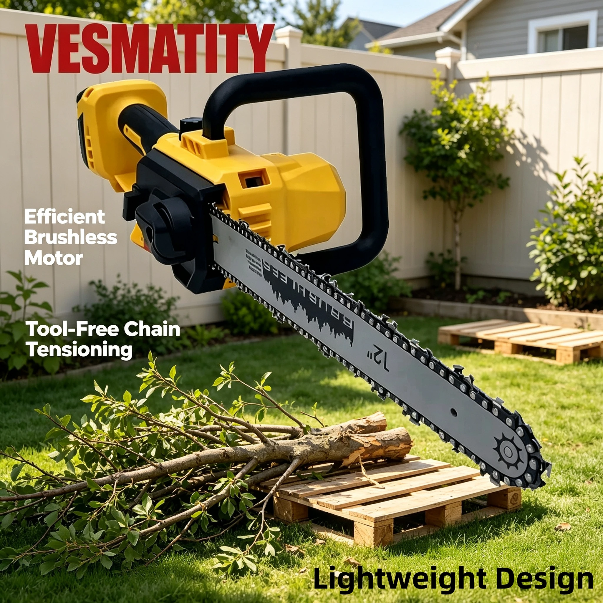 Automatic Oiler Electric Chainsaw Cordless Saw for Tree Logging Cutting Dehydration Tool Dewalt Battery Pro Prime System