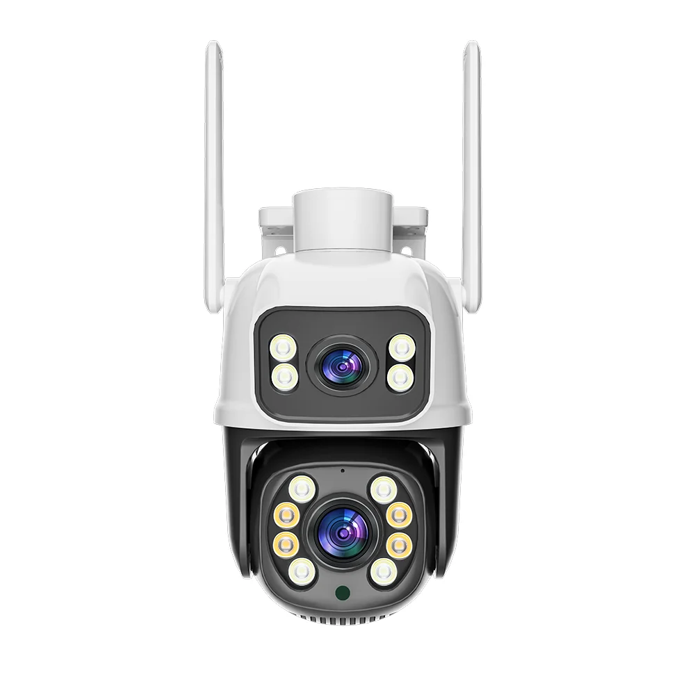4K 6MP Dual Lens Screen Outdoor External Wifi Ip Camera Waterproof CCTV Wireless Video Surveillance PTZ Monitoring Camera Icsee