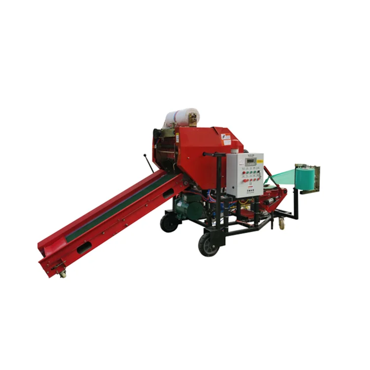 Automatic Mini Baler Round Hay Hay Bailer Baler Vacuum Silage Packing Machine