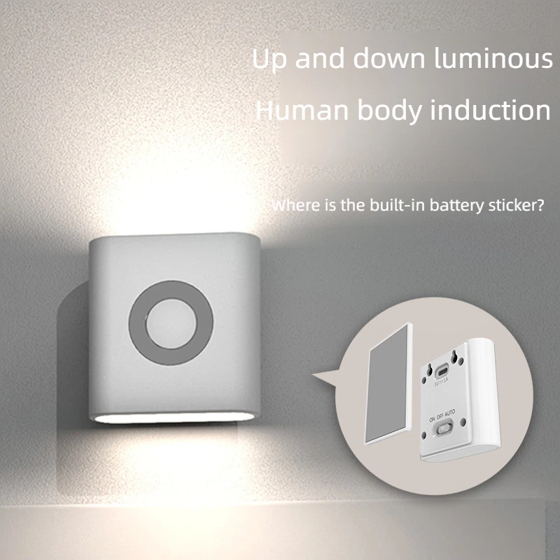 Intelligent Motion Light-Controlled Sensor Wall Lamp - 500Mah Usb-C Fast Charging, 3 Brightness Adjustable, Multi-Device Link, Suitable for Indoor/Outdoor Safety Lighting