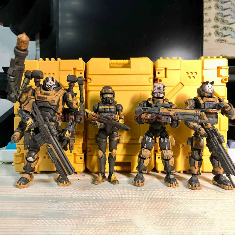 Genuine  Acid Rain World 1 18 Scale Full Action Figure FAV A72 Mason Black Bee Troop Collectible Articulated Military Model
