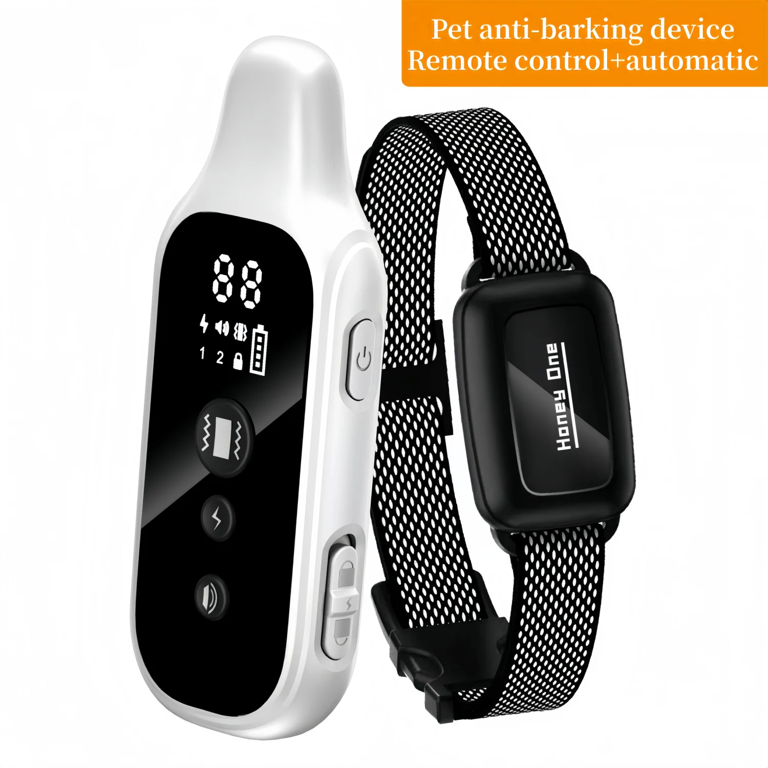 YHLC Electric Dog Training Collar Detachable Bark Rechargeable Anti Barking Shock Vibration Collar for All Dogs Pet